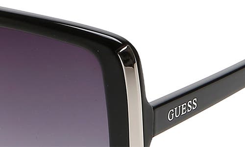 Guess 58mm Butterfly Square Gradient Sunglasses In Blue