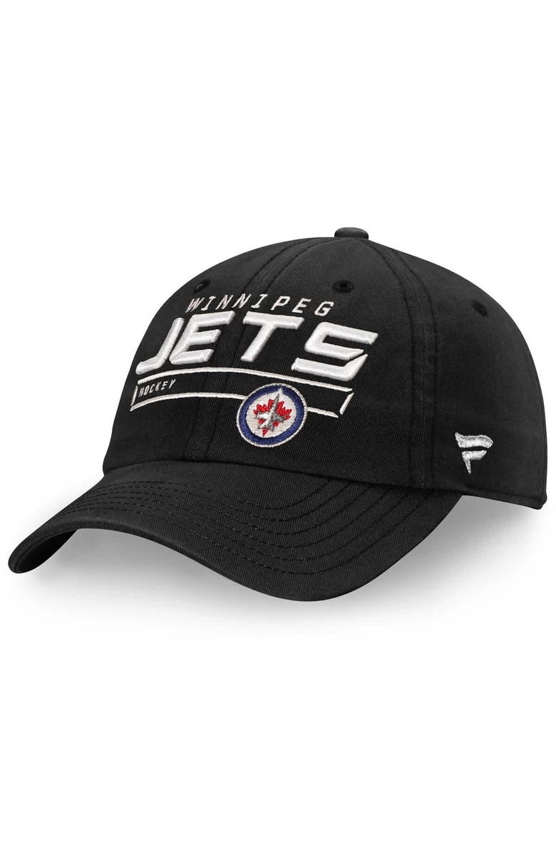 FANATICS Men's Fanatics  Black Winnipeg Jets Authentic Pro Rinkside Fundamental Adjustable Hat, Main, color, Black