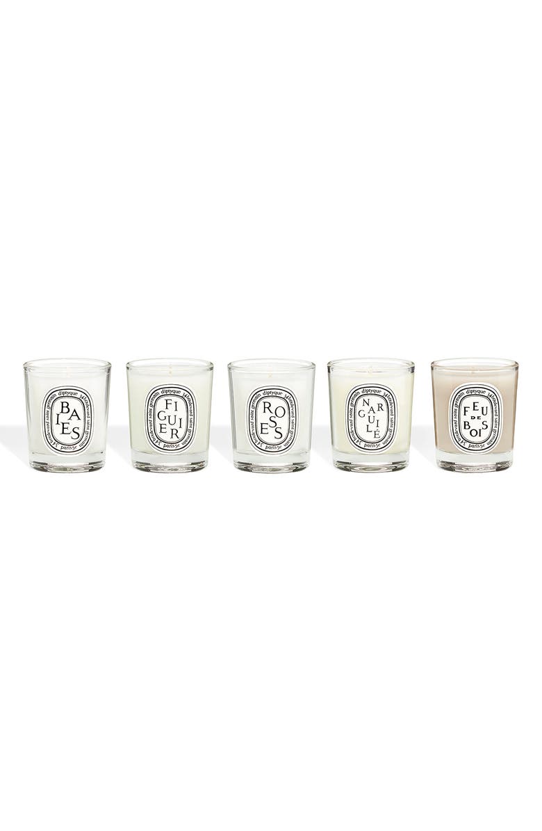 Diptyque Set of 5 Travel Size Limited Edition Scented Candles, Alternate, color,