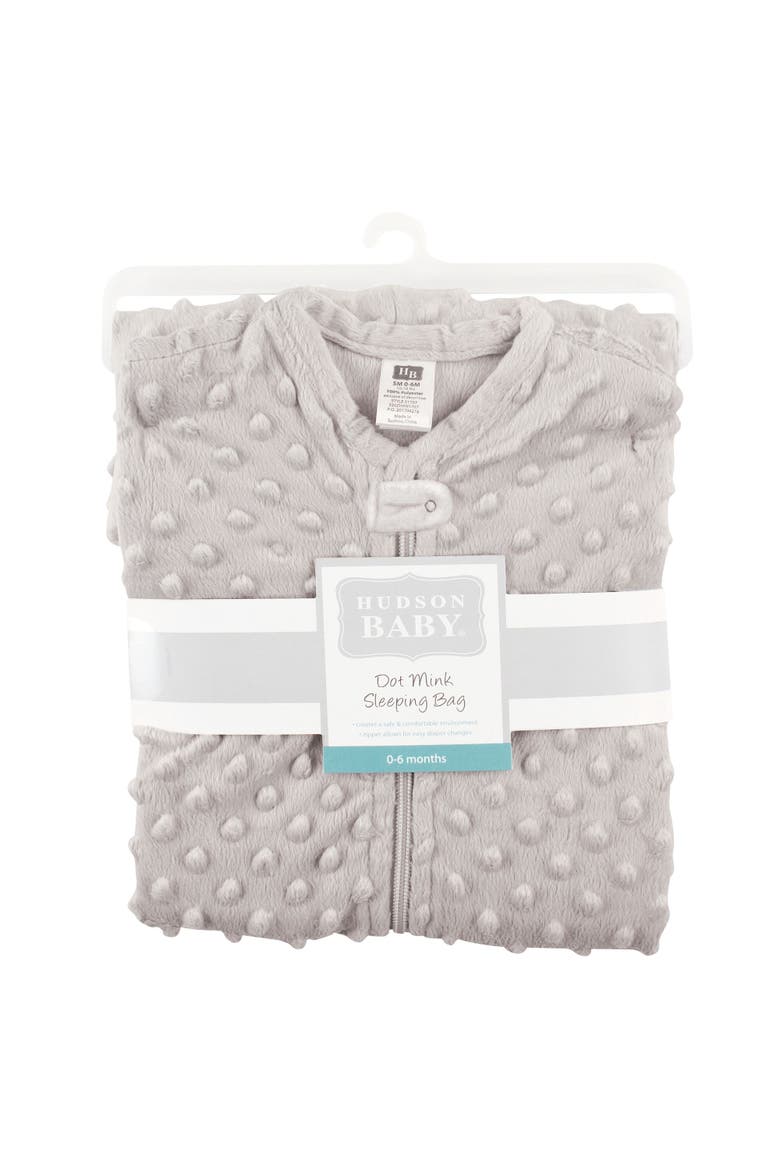 Plush Sleep Cocoon, Alternate, color, Light Gray Dot Mink