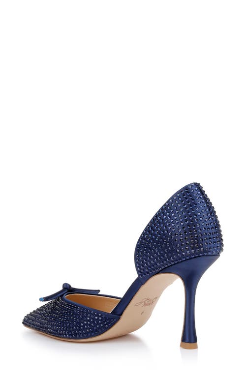 Jewel Badgley Mischka Women's Terresa Stiletto Pumps In Navy Satin