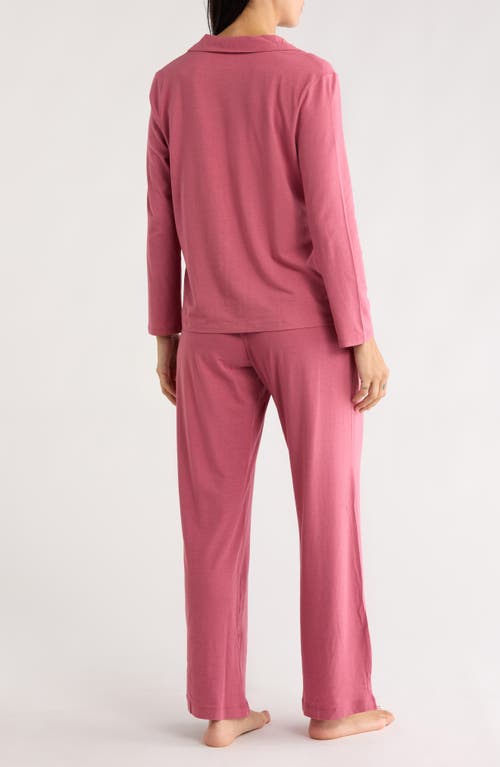Calvin Klein Logo Long Pajamas In Pink