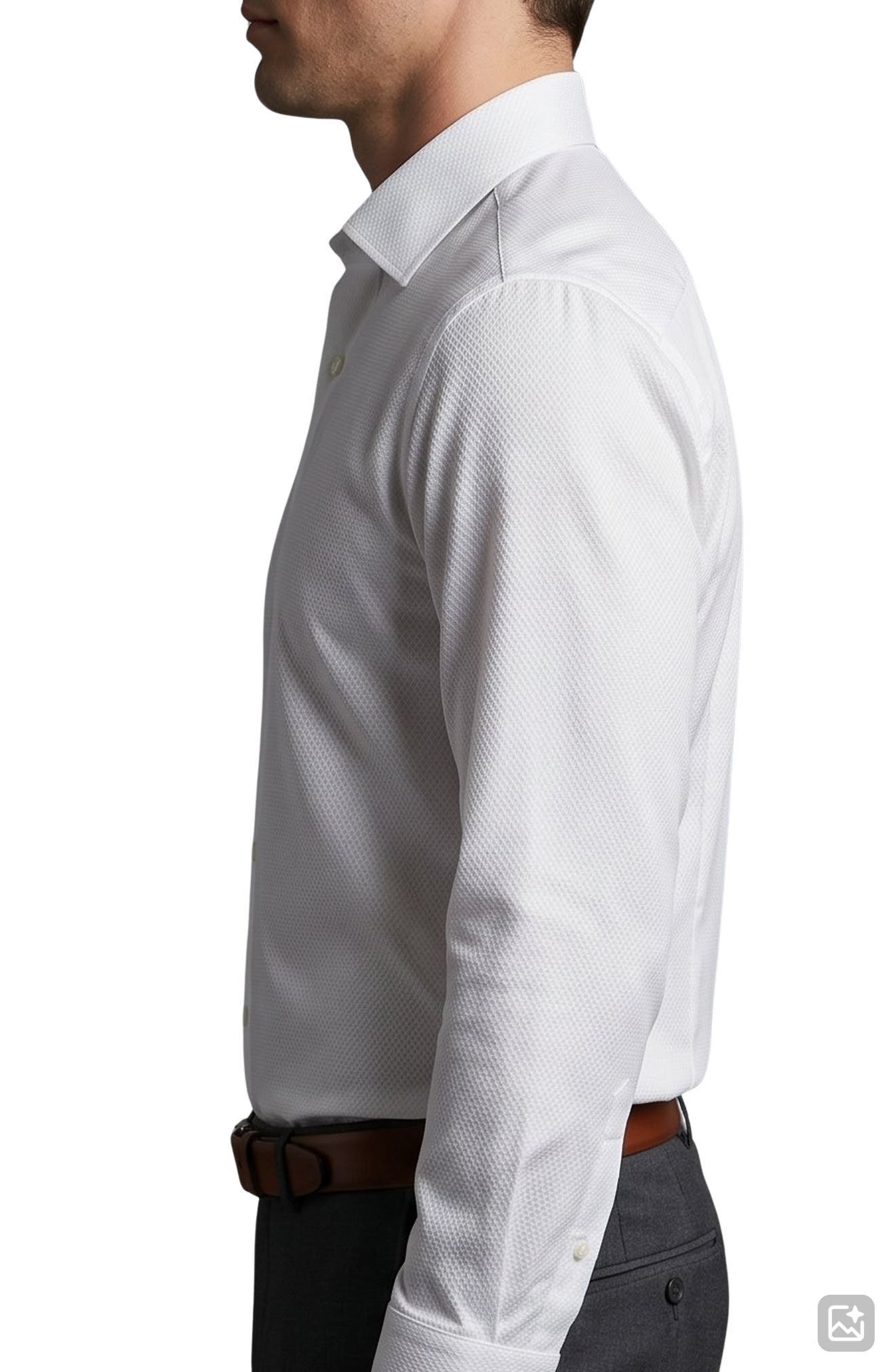 Tahari Diamond Textured Cotton Dress Shirt (Men) | Nordstromrack