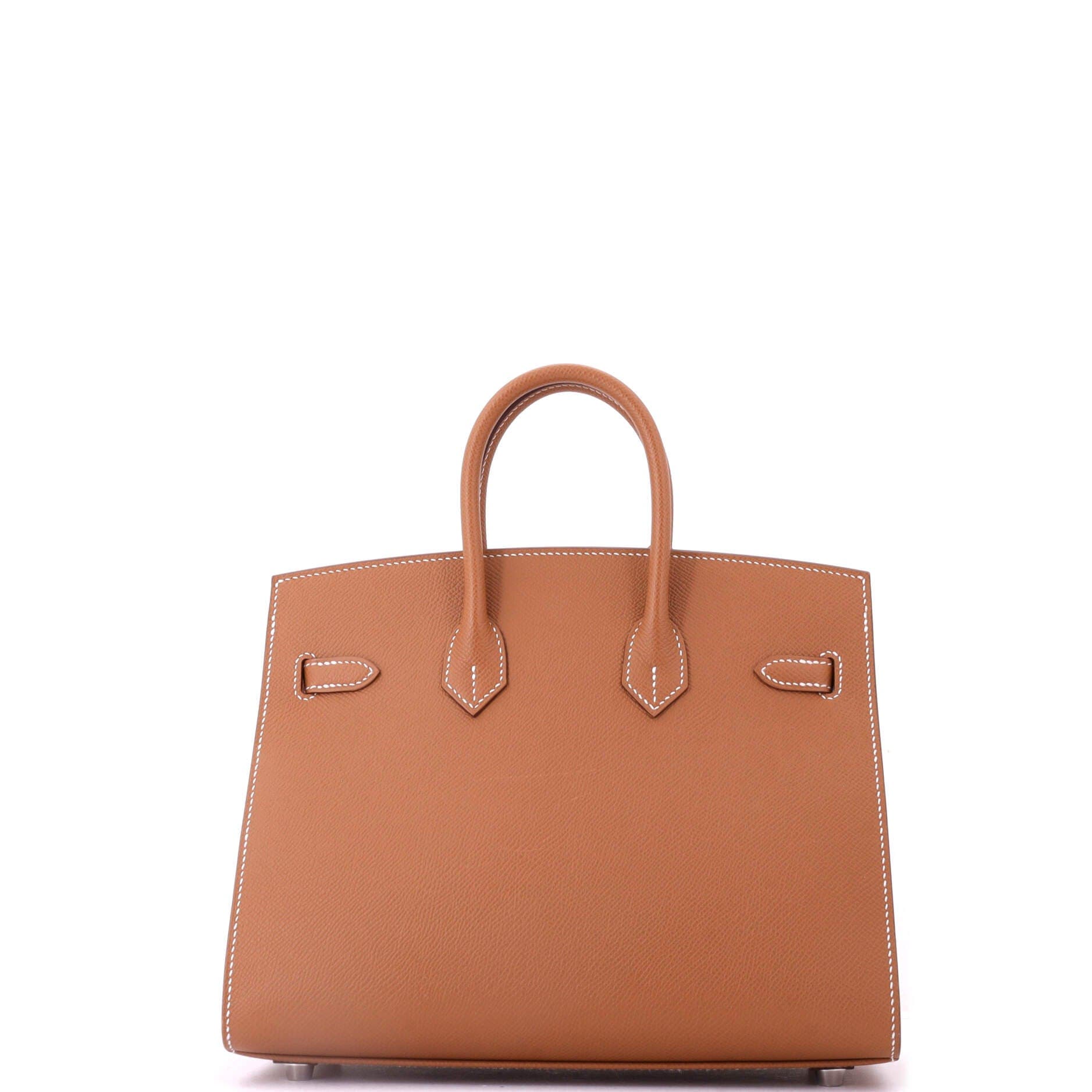 Birkin Sellier Bag Brown Epsom with Palladium Hardware 25, Alternate, color, Gold