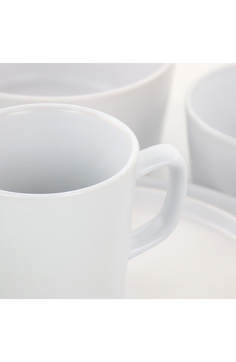 Elama Luxmatte White 20 Piece Dinnerware Set, Alternate, color, White