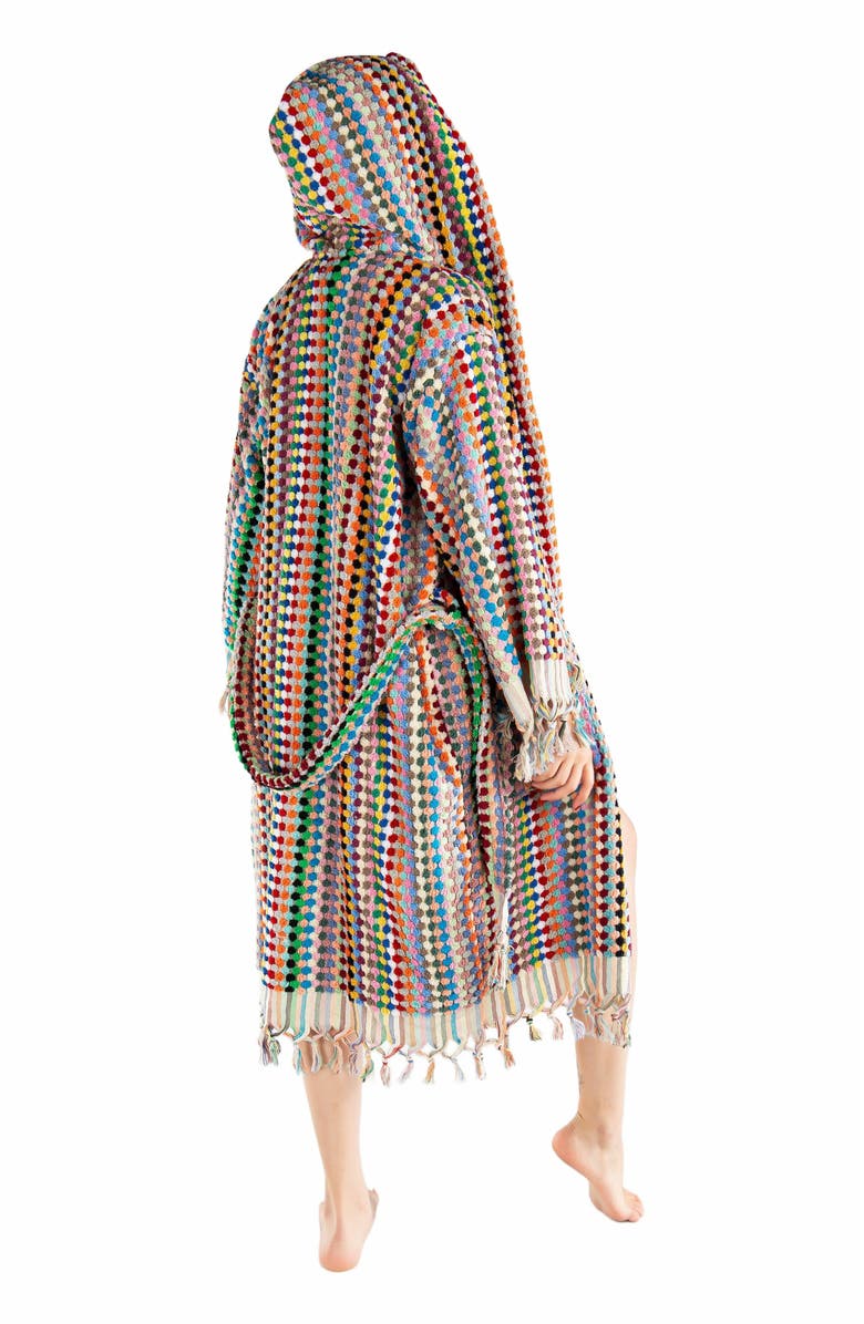 Forever & Always Shoes Savannah - Organic Cotton Handwoven Bubble Bathrobe, Alternate, color, Darker Handwoven Bubbles