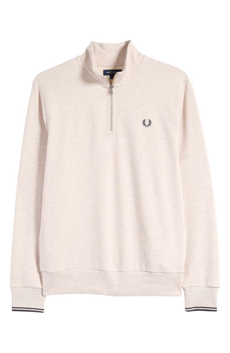 Fred Perry Half Zip Pullover, Alternate, color, Porridge Marl Anchor Grey