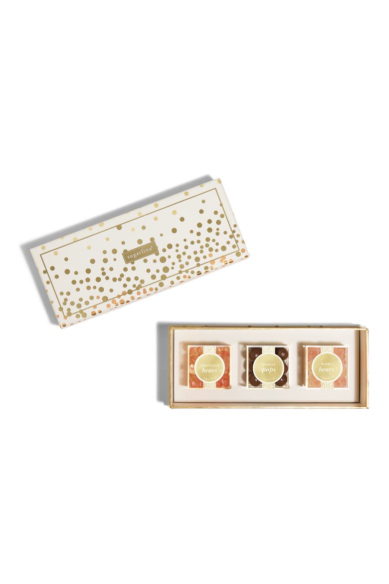 Sparkling Holiday 3-Piece Candy Bento Box, Alternate, color, BEIGE
