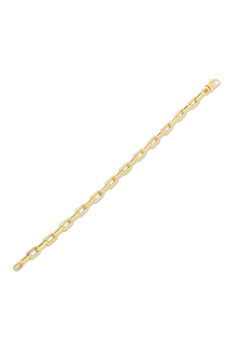 18k Gold Small Rectangle Link Chain Bracelet, Main, color, 18K YELLOW GOLD