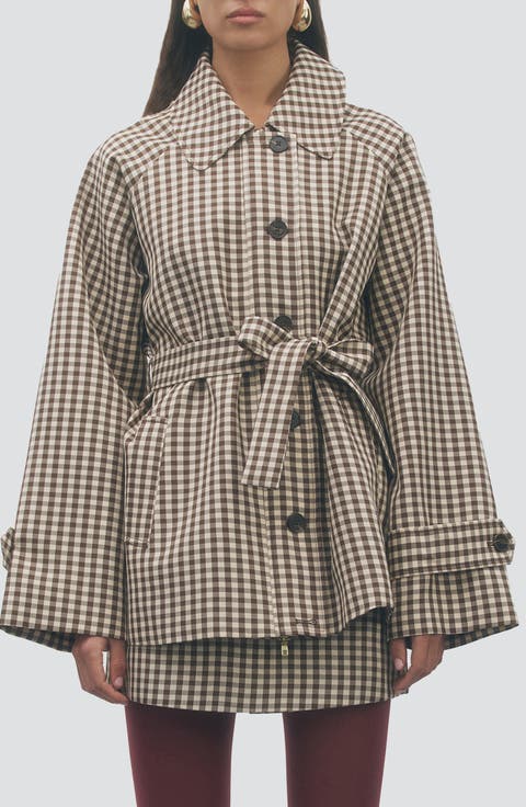 Clarke Gingham Trench Jacket