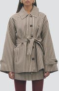 MAUDE CLUB Clarke Gingham Trench Jacket