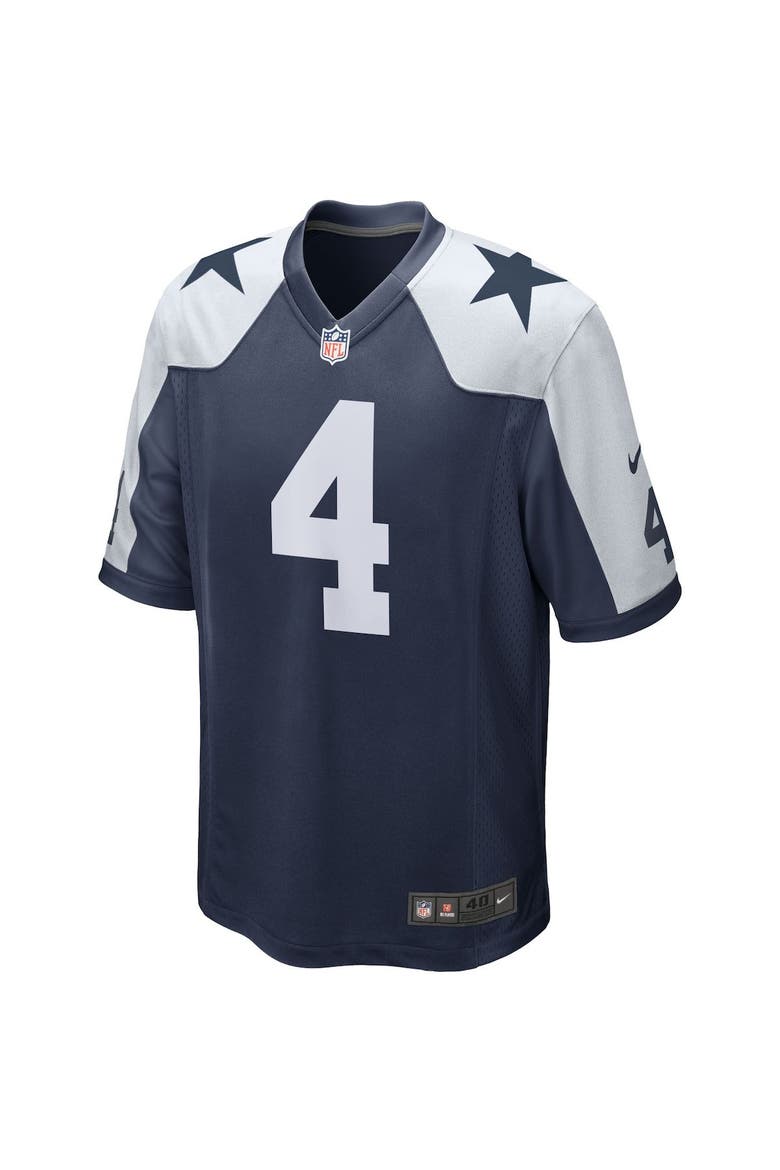 Men's Nike Dak Prescott Navy Dallas Cowboys Alternate Game Team Jersey, Alternate, color, NAVY