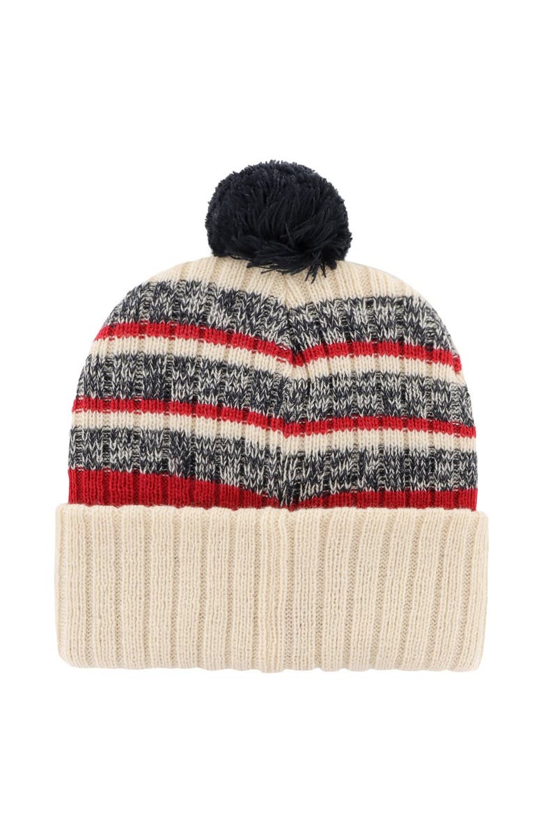 '47 Men's '47  Natural New York Giants Legacy Tavern Cuffed Knit Hat with Pom, Alternate, color, 