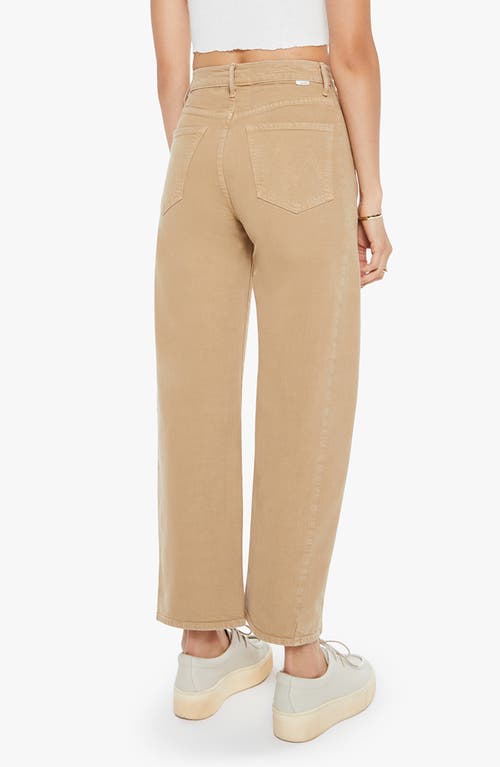 Mother The Half Pipe Flood High Waist Ankle Wide Leg Jeans In Nude