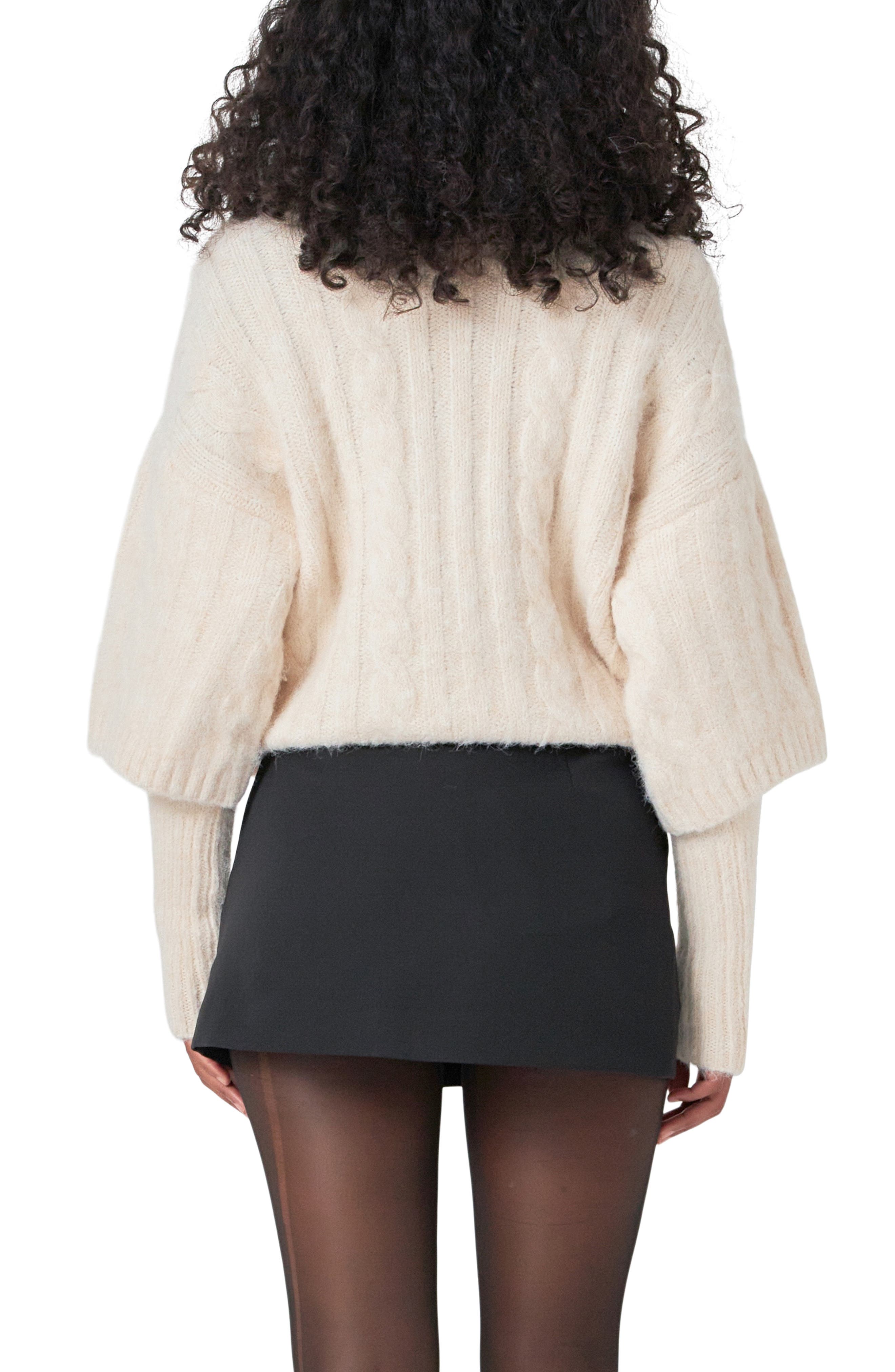 Twofer Cable Layered Sweater - image 2