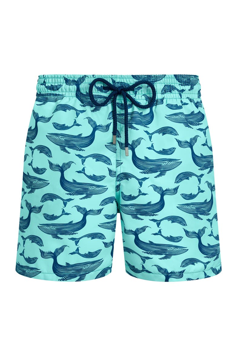 Men Swim Shorts Whales, Main, color, blue note