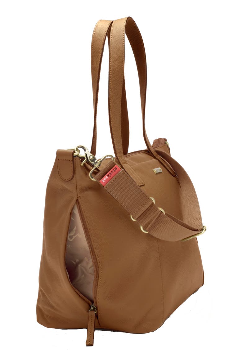 NOA Leather Diaper Bag, Alternate, color, TAN