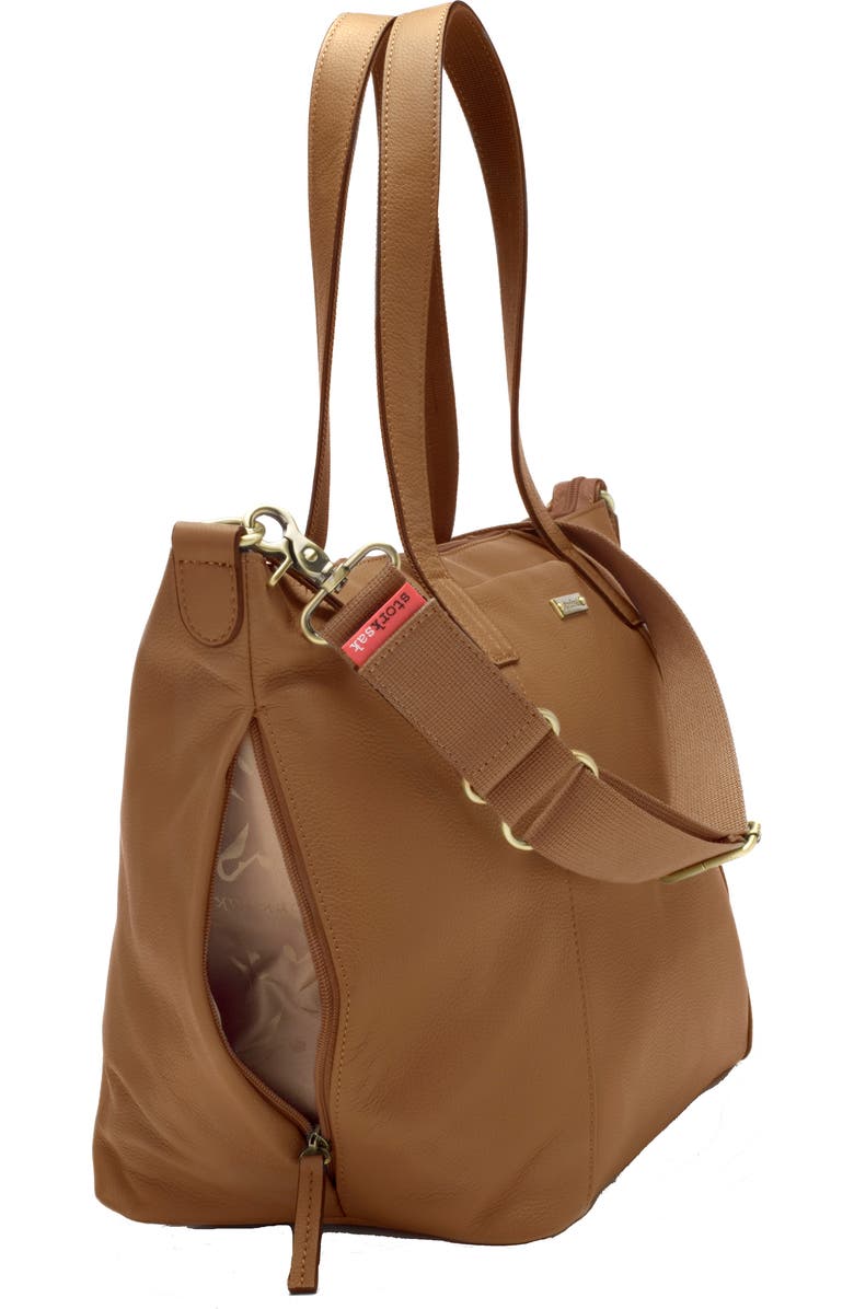 Storksak NOA Leather Diaper Bag, Alternate, color,