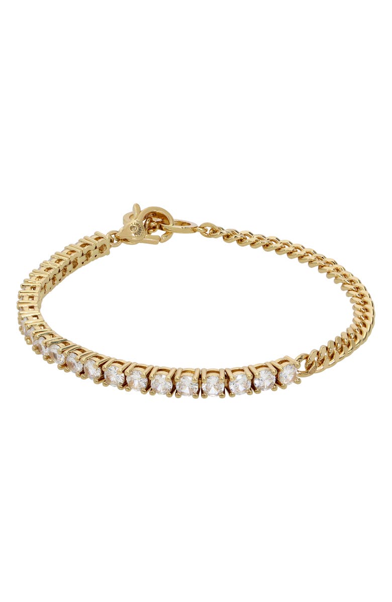 AllSaints Pavé Crystal Tennis Bracelet, Main, color,
