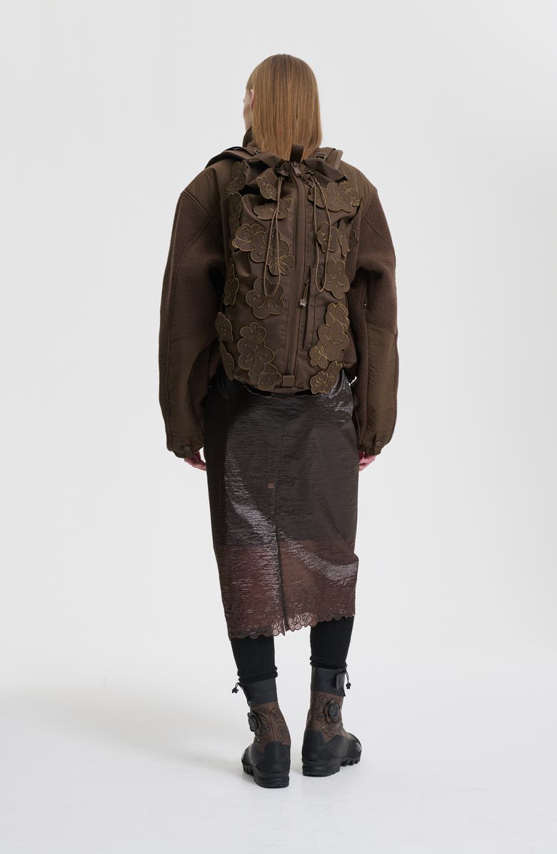 Cecilie Bahnsen x The North Face Floral Appliqué Nylon Canvas Backpack, Alternate, color,