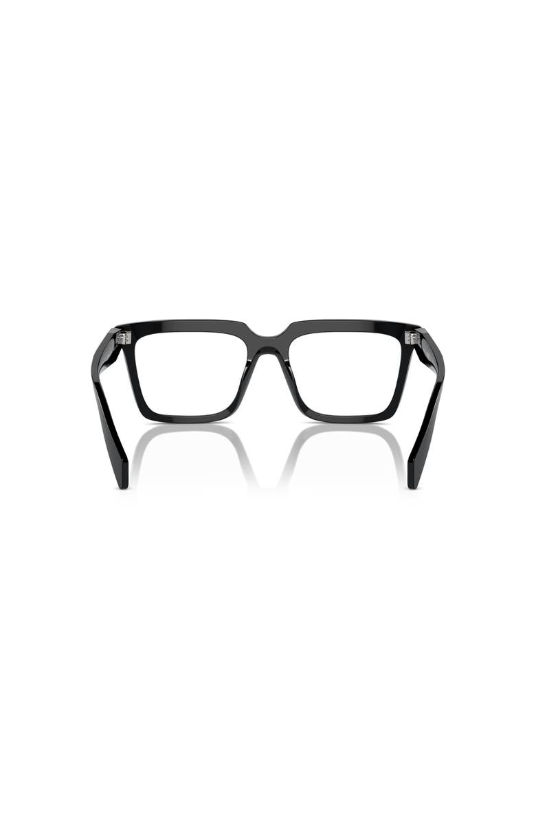 Prada 52mm Rectangle optical glasses, Alternate, color, Black