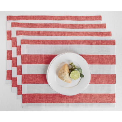 Linen Placemats - Cabana Stripe, 14" x 19"