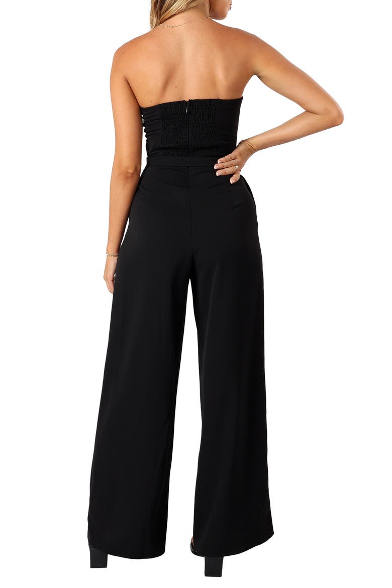 Hansen Strapless Wide Leg Jumpsuit, Alternate, color, BLACK