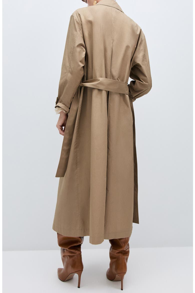 Cotton Twill Trench Coat, Alternate, color, BEIGE
