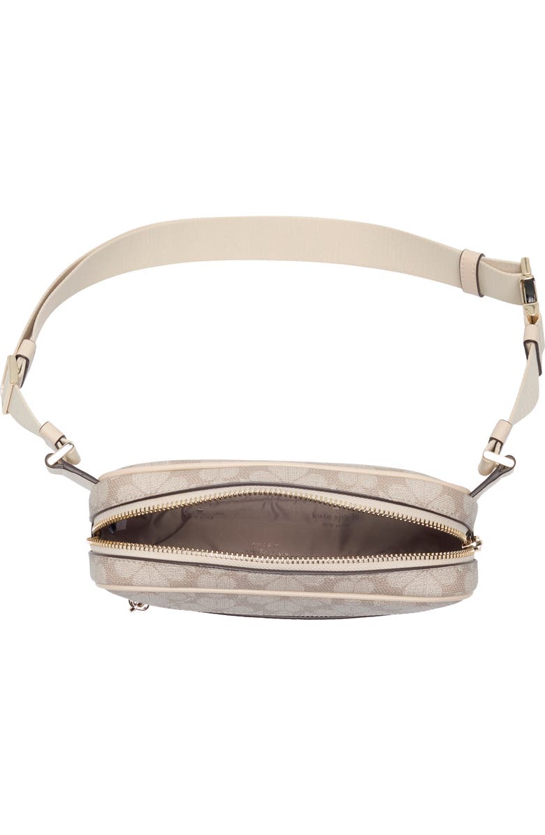 Kate Spade New York signature spade flower belt bag, Alternate, color, Dark Beige Multi