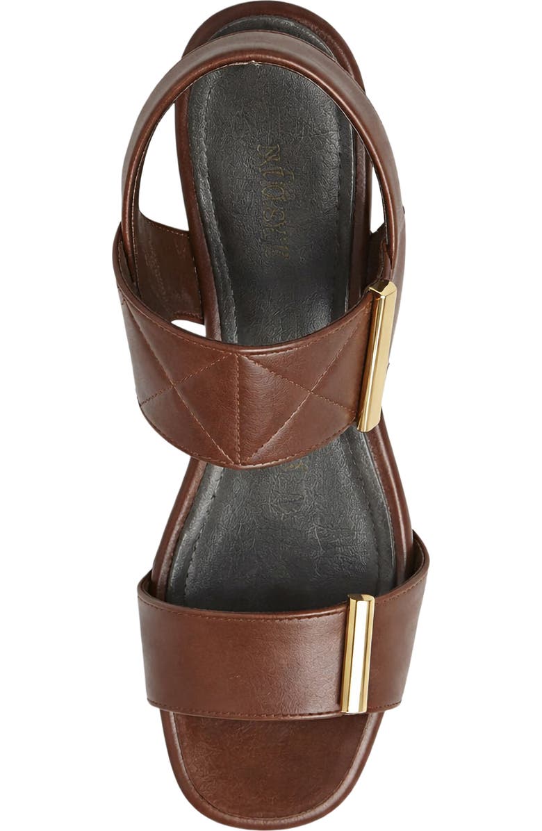 AquaDiva Leather Sandal, Alternate, color, Chocolate