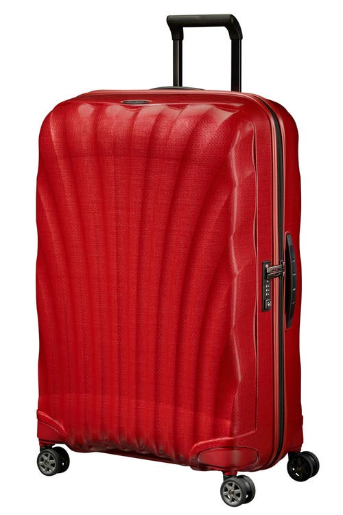 Samsonite C-lite Hardside Large Checked Spinner Luggage In Chili Red