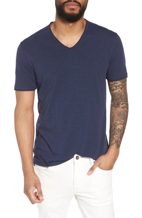 Mens 100 cotton v neck t shirts hotsell