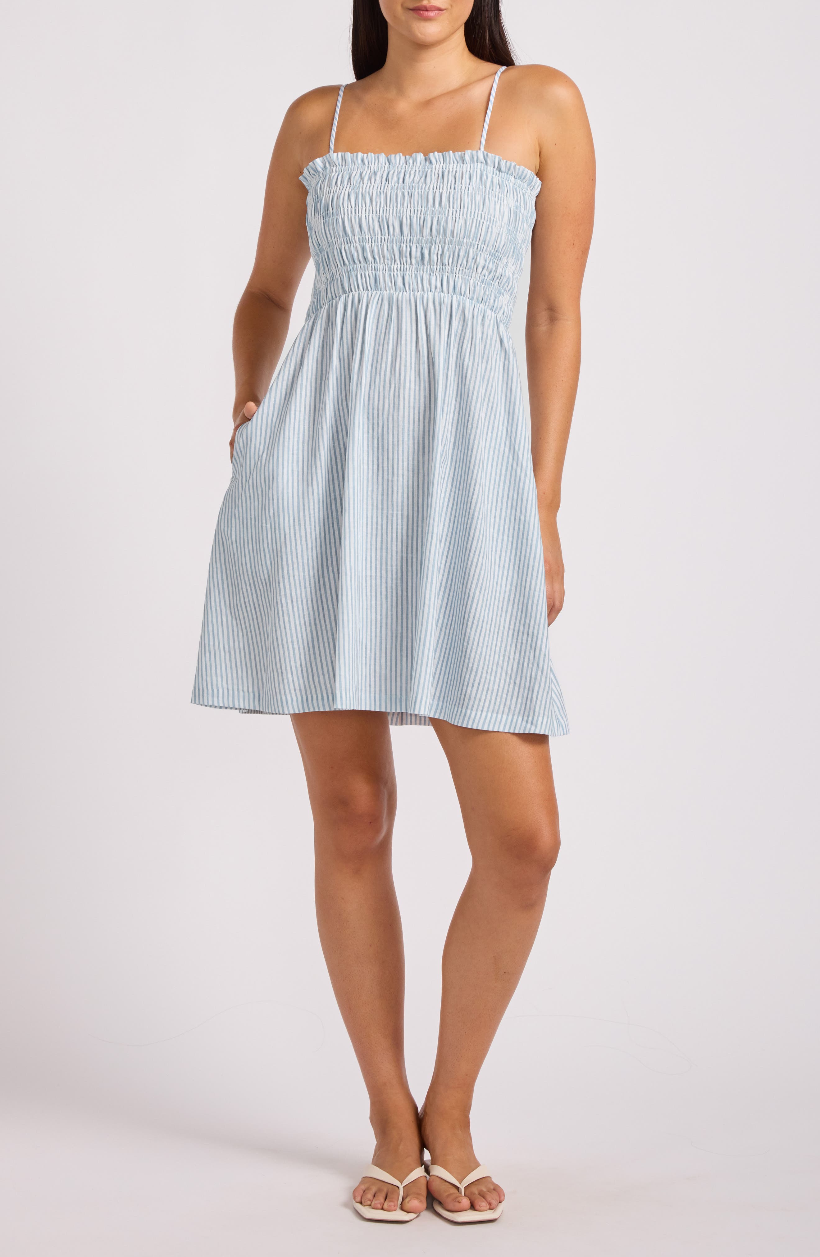 Beach Club Linen Blend Cover-Up Dress