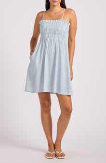 Beach Club Linen Blend Cover-Up Dress
