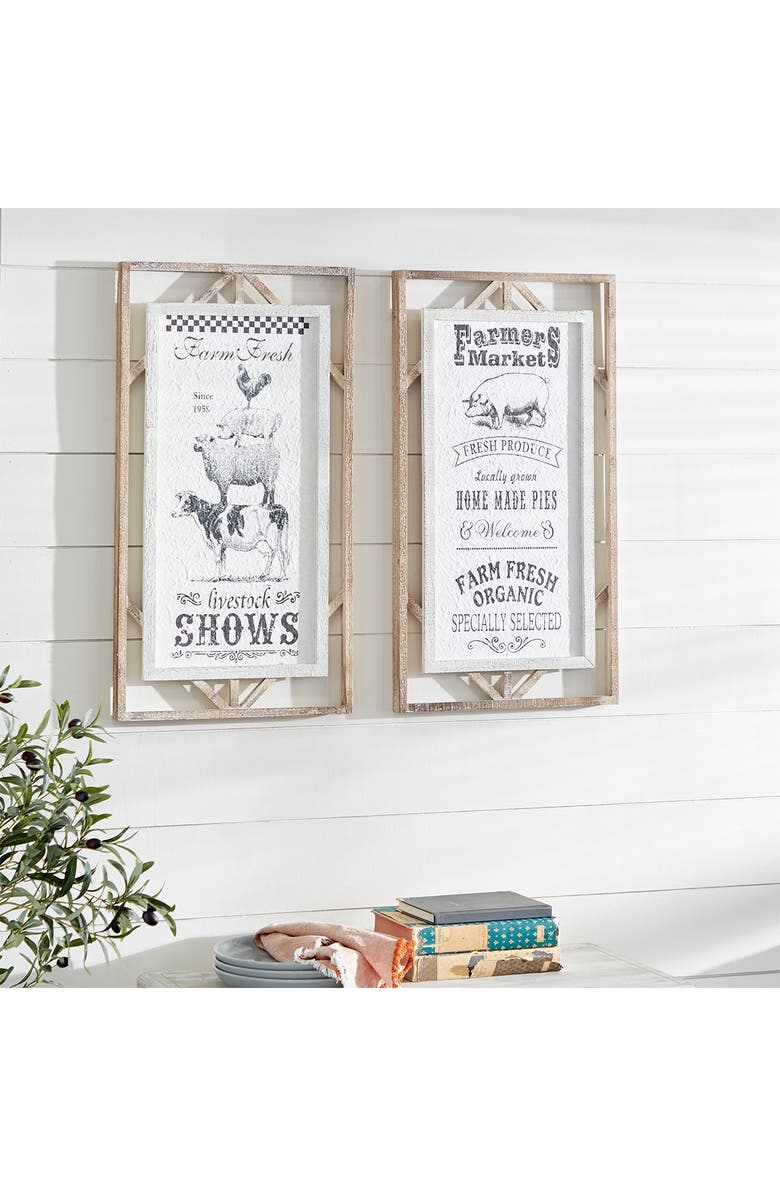 SONOMA SAGE HOME White Wood Farmhouse Text Wall Decor - Set of 2, Alternate, color, 