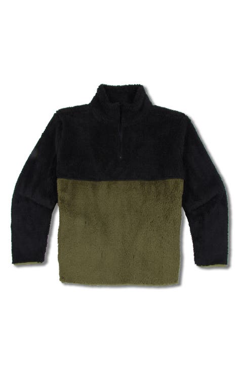 Kids' Pershing Colorblock Faux Fur Quarter Zip Pullover (Little Kid & Big Kid)