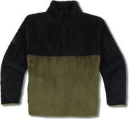 Threads 4 Thought Kids' Pershing Colorblock Faux Fur Quarter Zip Pullover