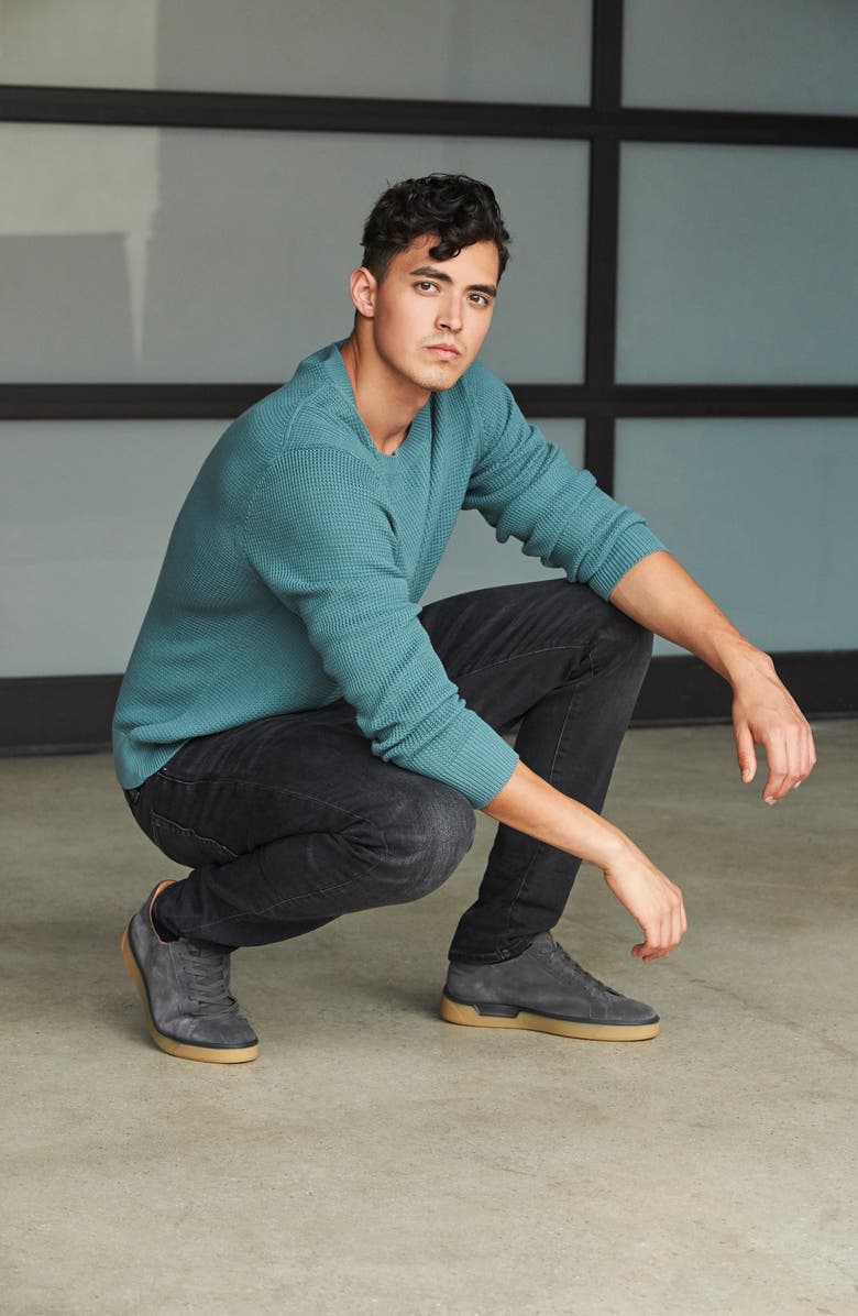 ECCO Street Tray Suede Sneaker, Alternate, color,