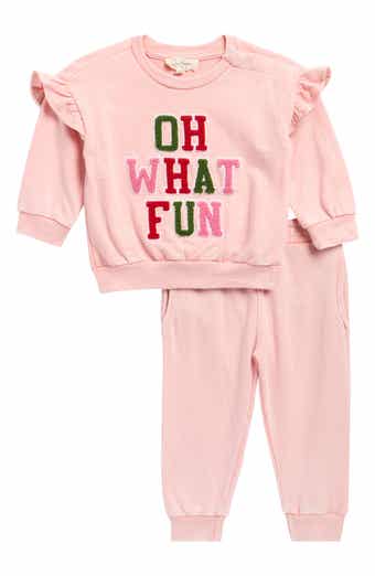 Jessica Simpson Oh What Fun French Terry Top & Joggers Set