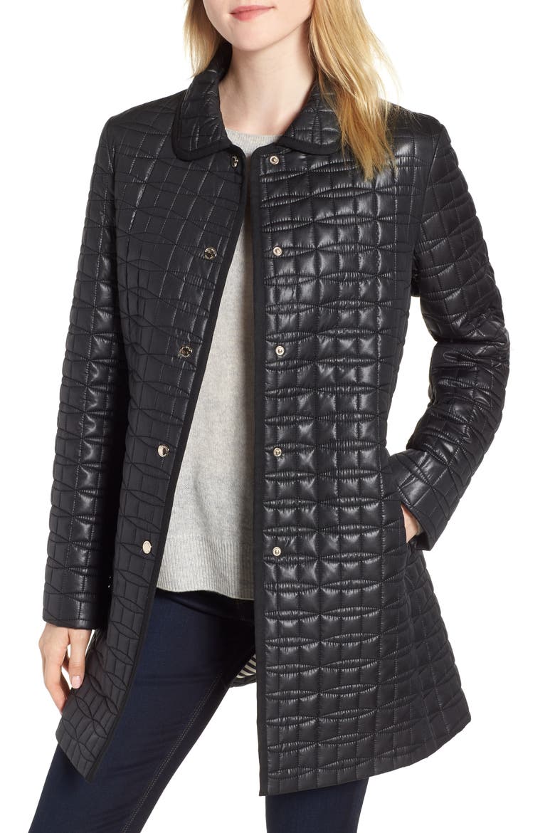 bow quilted coat video