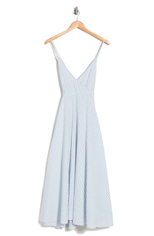 LOVESTITCH LOVESTITCH GINGHAM CROSS BACK MIDI DRESS