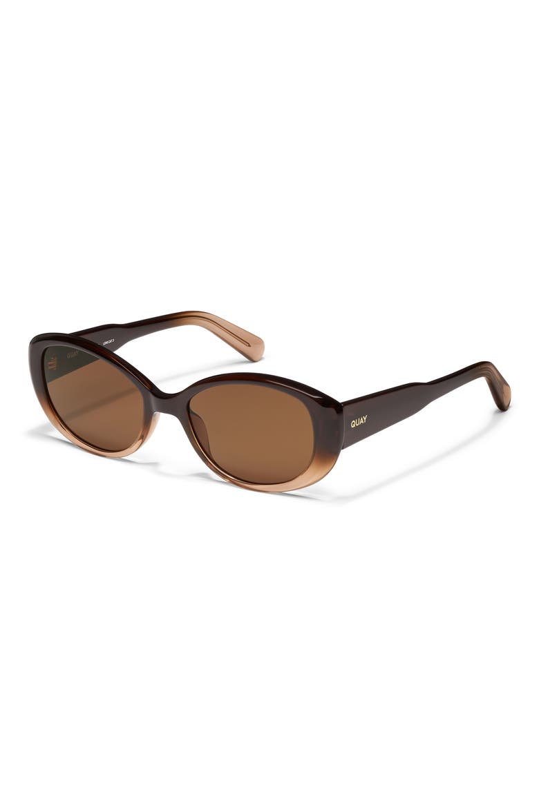 On Brand 55mm Round Sunglasses, Alternate, color, SEPIA OMBRE/ BROWN