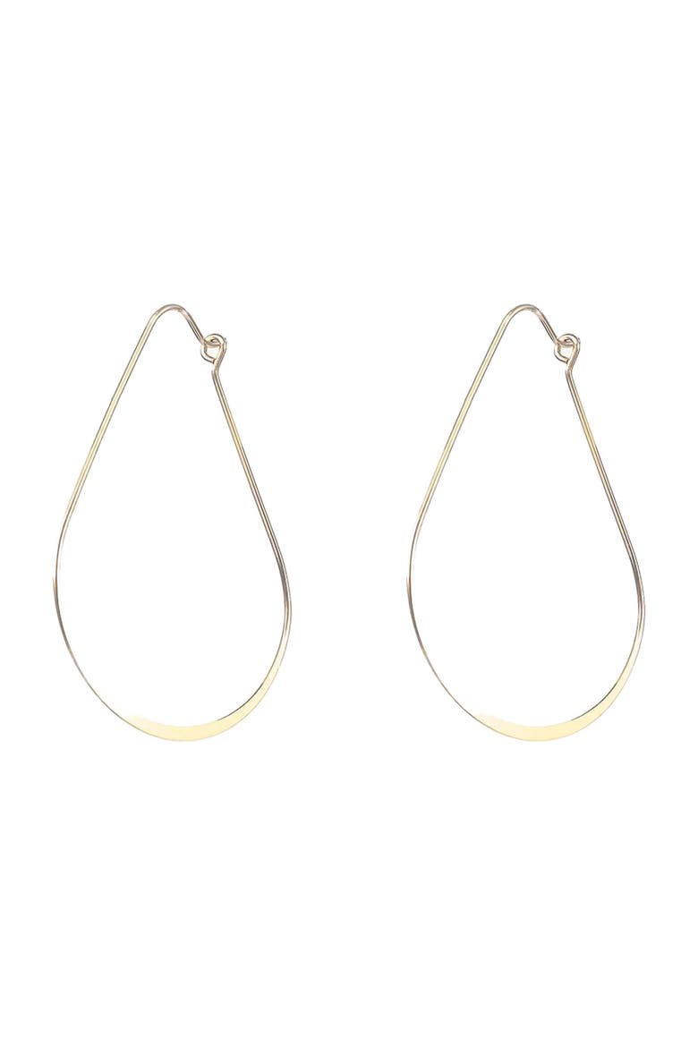 Zoey Hoop Earrings Classic Minimalist Everyday, Alternate, color, Gold