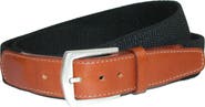 CrookhornDavis Men's Newport Pique Cotton Woven Elastic Belt