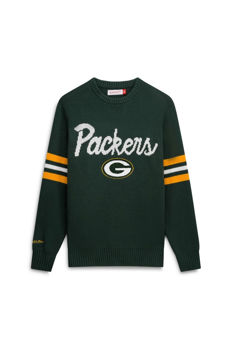 Men's Mitchell & Ness  Green Green Bay Packers Head Coach Sweater, Main, color, Green