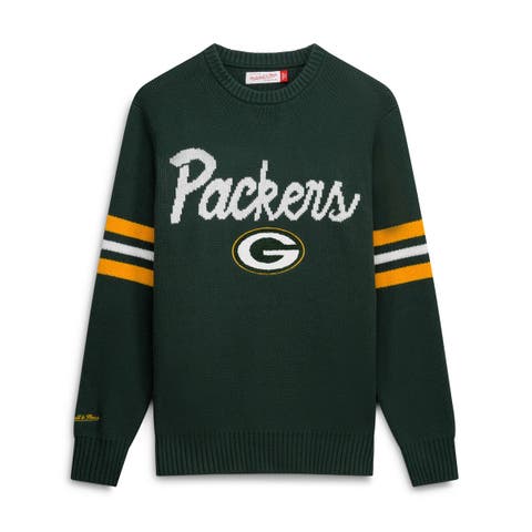 Men's Mitchell & Ness  Green Green Bay Packers Head Coach Sweater
