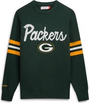 Mitchell & Ness Men's Mitchell & Ness Green Green Bay Packers Head Coach Sweater