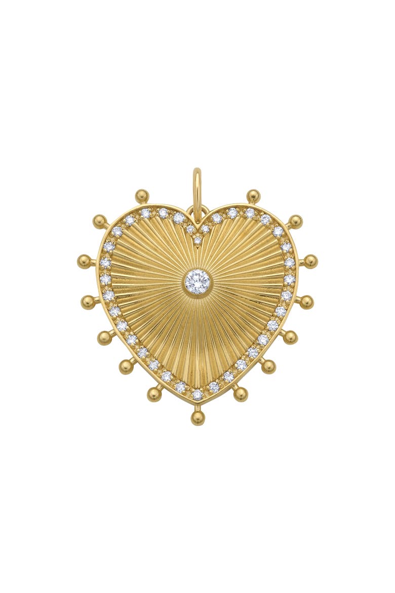 14K Gold Cassandane Large Heart Charm, Main, color, Yellow Gold