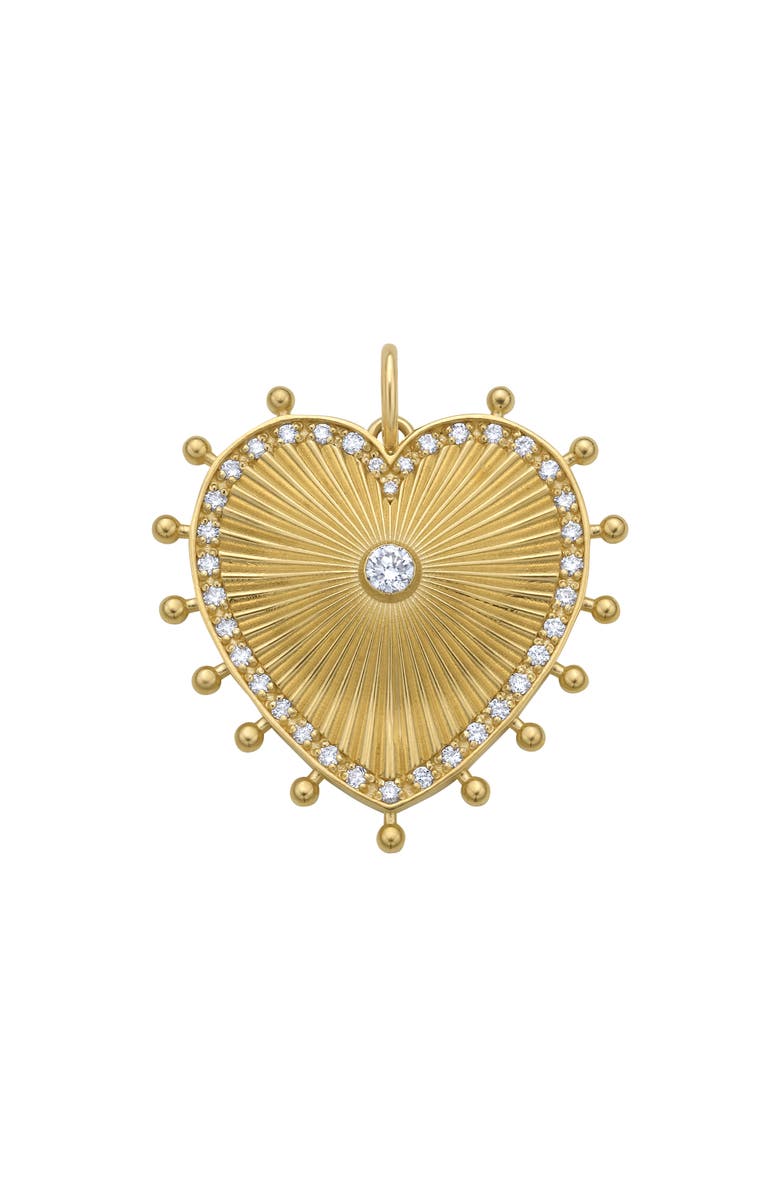 Lionheart 14K Gold Cassandane Large Heart Charm, Main, color, Yellow Gold