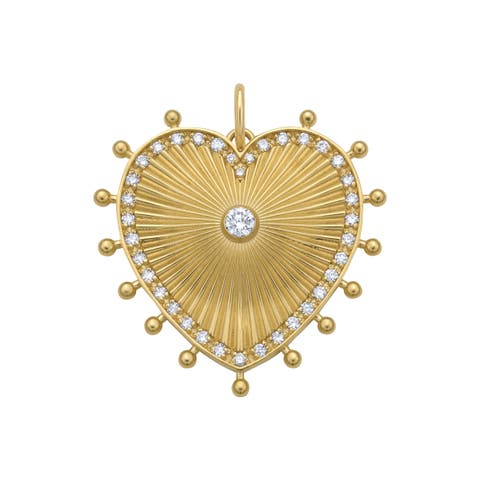 14K Gold Cassandane Large Heart Charm